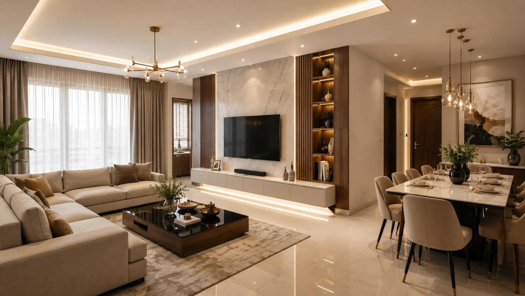 Luxury modern interior with Royal Feel premium laminate surfaces